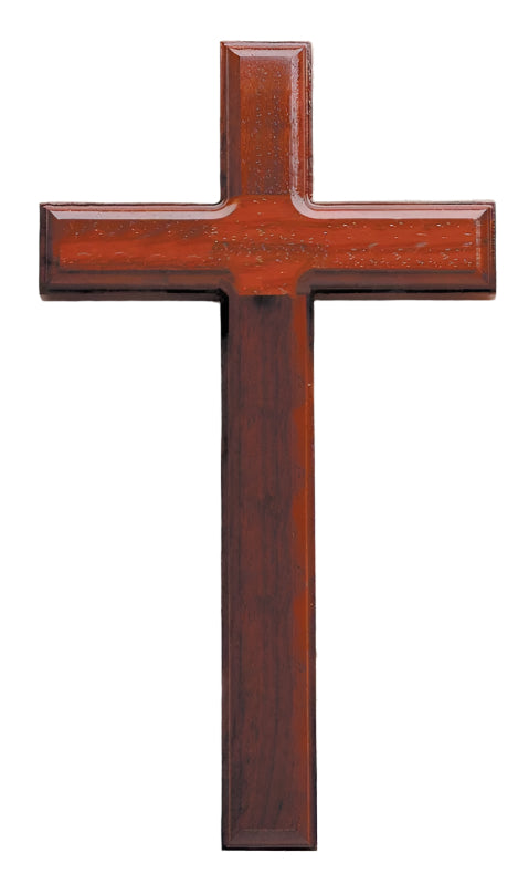 11" Rosewood Cross with Beveled Edges