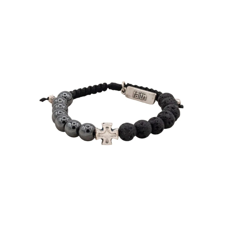 Perfectly Imperfect Lava & Hematite Bracelet