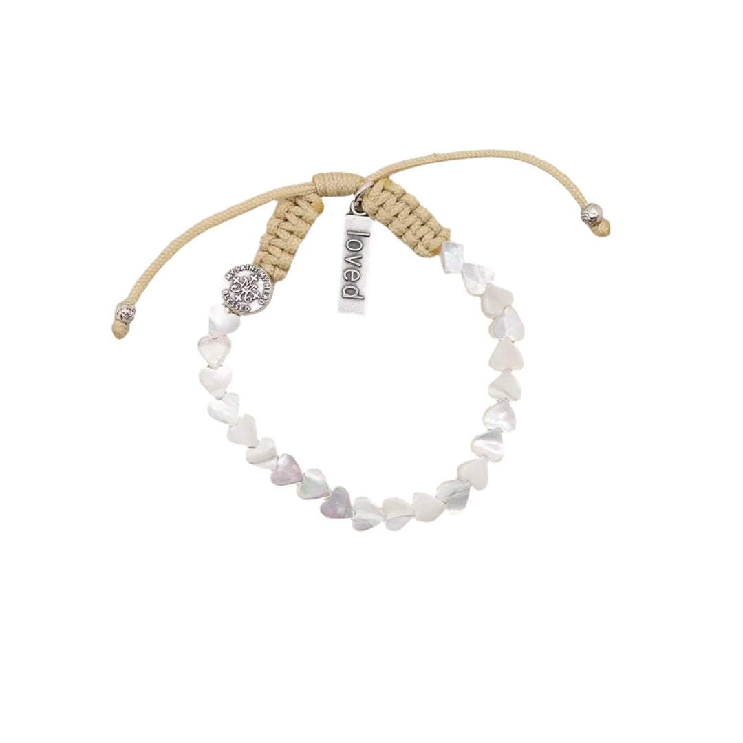 Belonging Heart Upon Heart Mother of Pearl Bracelet