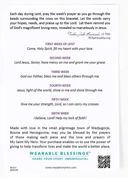 Living Lent Blessing Bracelet