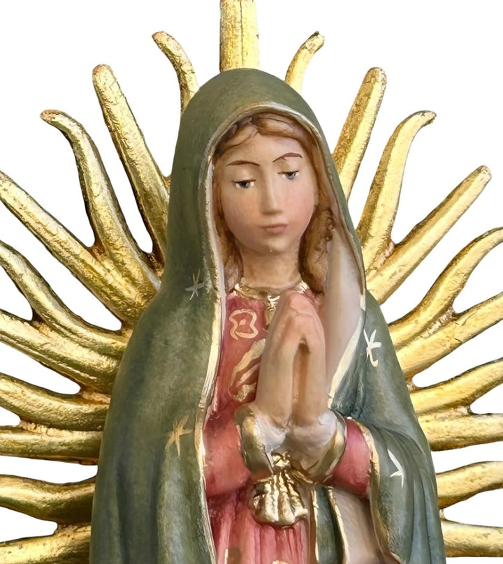 5.25" Maple Wood Our Lady of Guadalupe Statue