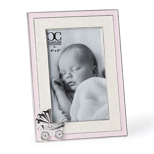 Pink Baby Carriage Picture Frame