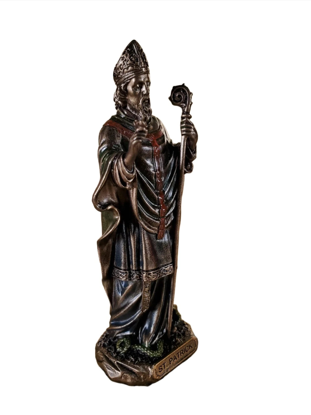 4" St. Patrick Bronze Statue