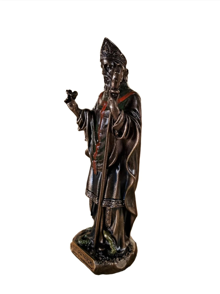 4" St. Patrick Bronze Statue