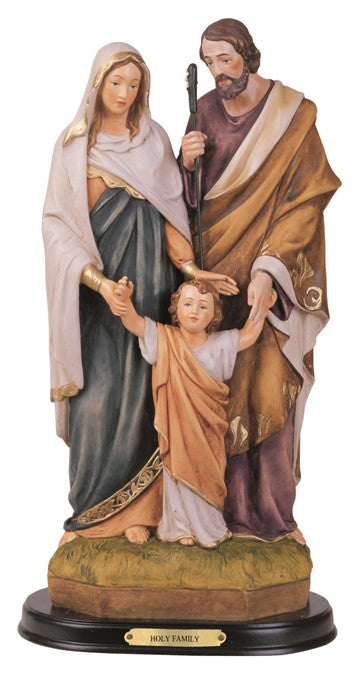 12" Holy Family Resin Statue