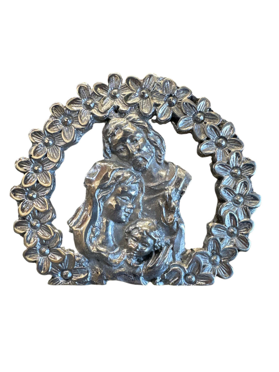 Holy Family Pewter Plaque