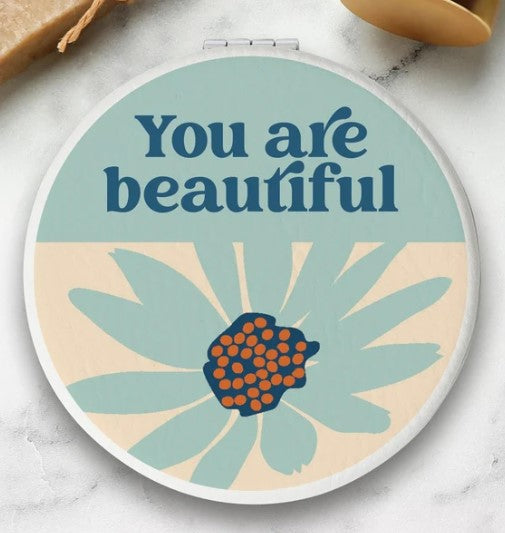 You Are Beautiful Compact Mirror