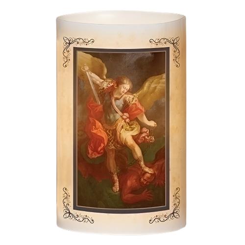 6" LED St. Michael Candle