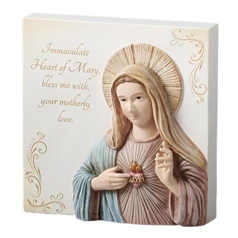 4.5" Immaculate Heart of Mary Plaque