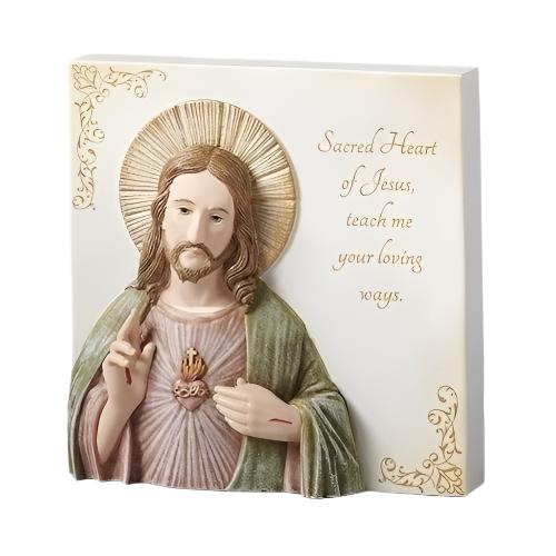 4.5" Sacred Heart Plaque