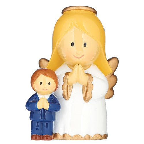 Guardian Angel at First Communion with Boy Figurine