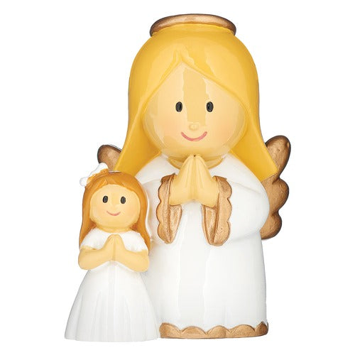 Guardian Angel at First Communion with Girl Figurine