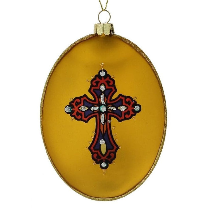 4.5" Stained Glass Oval Ornament