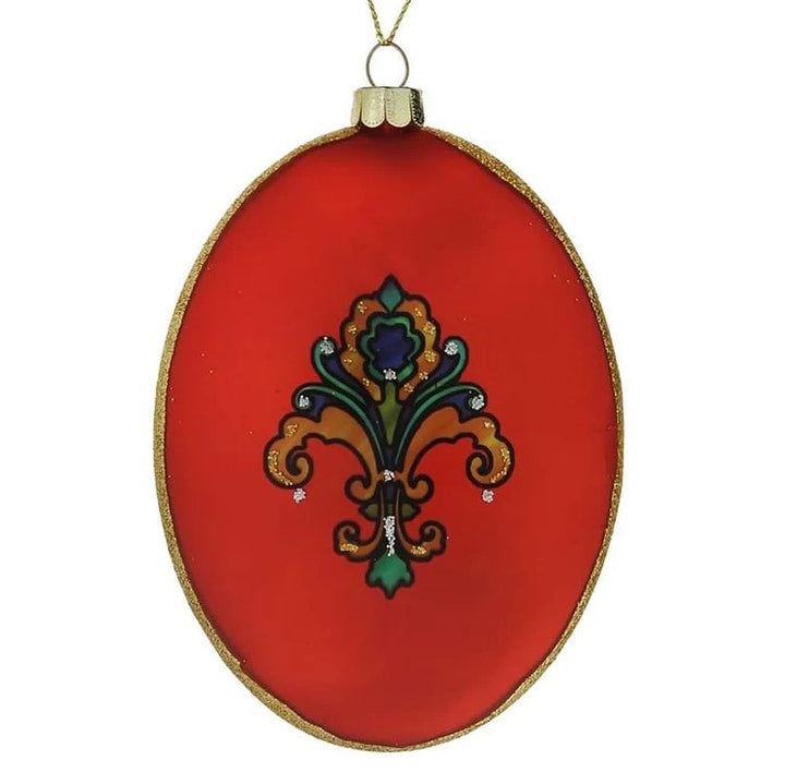 4.5" Stained Glass Oval Ornament