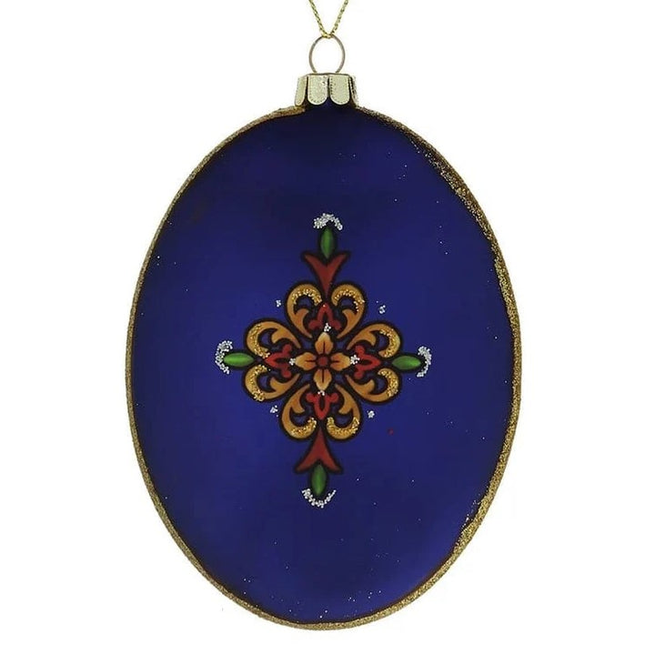 4.5" Stained Glass Oval Ornament