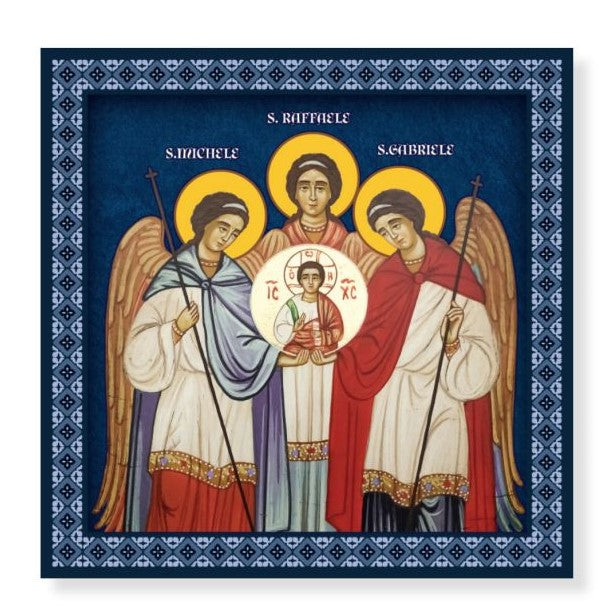 8" x 8" The Three Archangels Printed Ceramic Tile