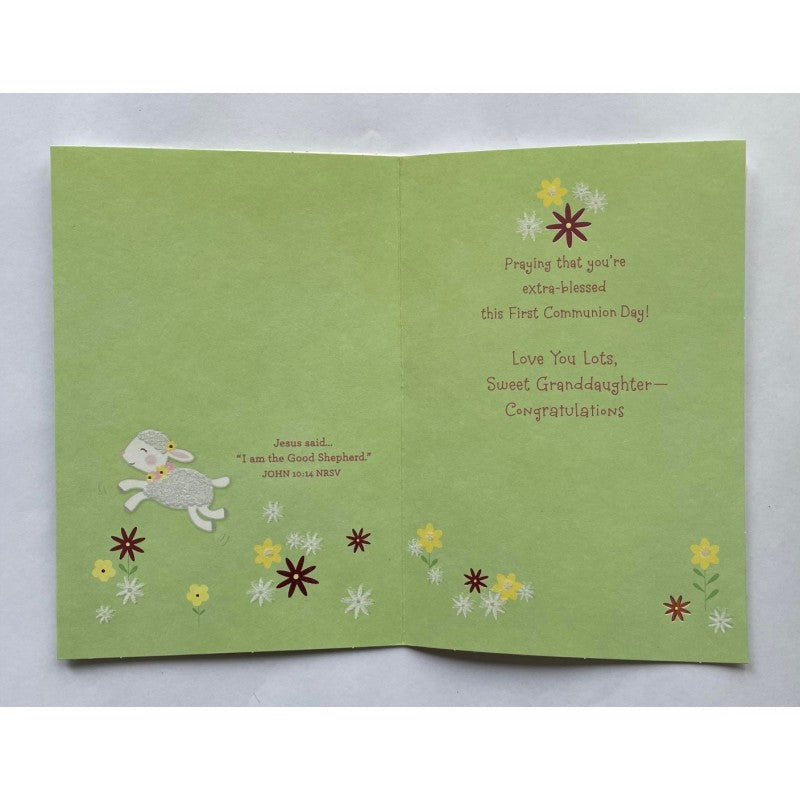 Celebrating Your First Holy Communion Granddaughter Card