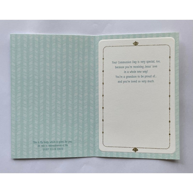 For A Special Grandson - First Communion Card