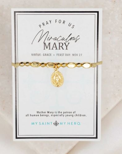 Pray for Us Miraculous Mary Bracelet
