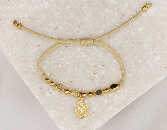 Pray for Us Miraculous Mary Bracelet
