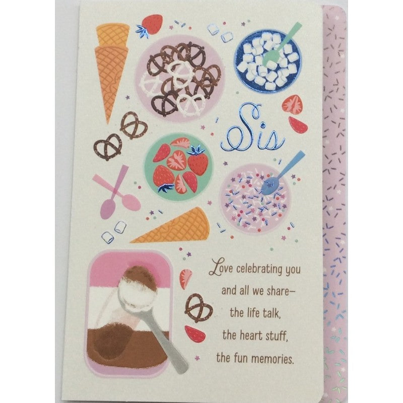 Sis, Love Celebrating You Birthday Card