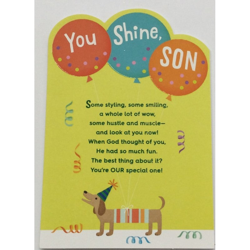 You Shine Son Birthday Card