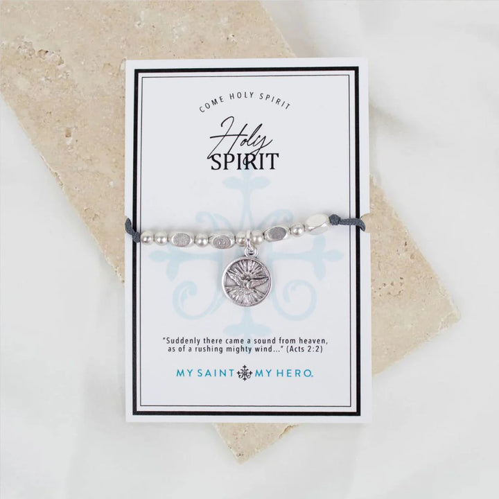 Holy Spirit Little Saints Corded Bracelet
