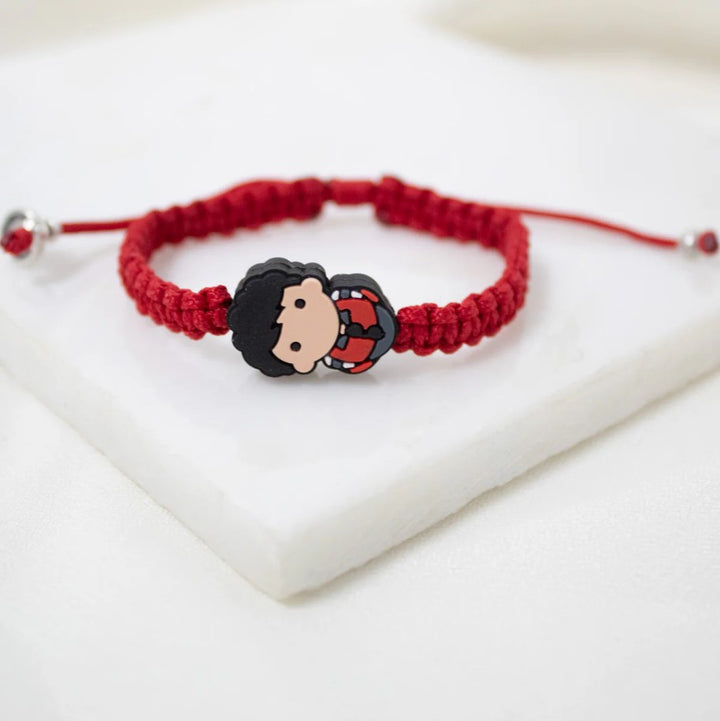 Tiny Saint™ Carlo Acutis Maroon Corded Bracelet