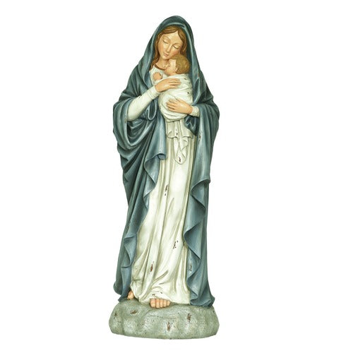 32.5" Madonna and Child Statue