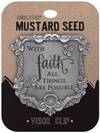 Mustard Seed Visor Clip - Faith