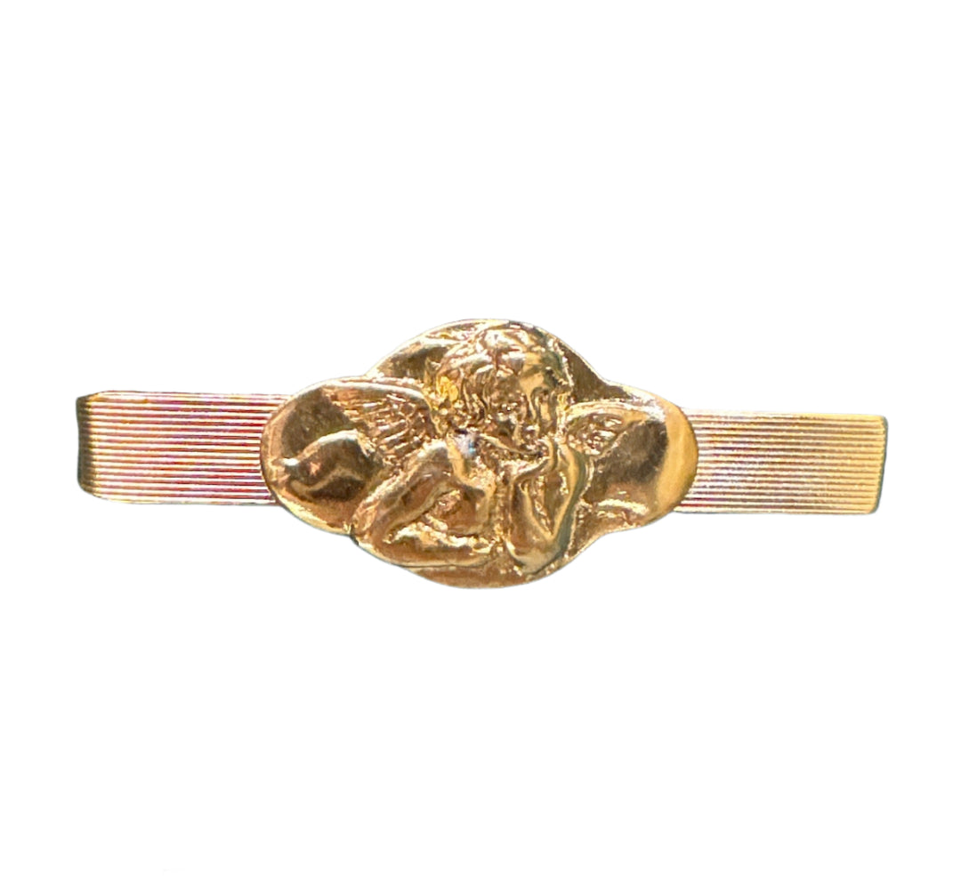 Gold Cherub Angel Tie Clip