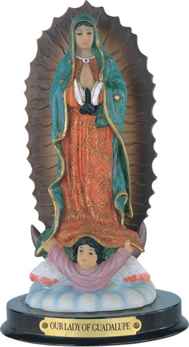 7" Our Lady of Guadalupe Resin Statue