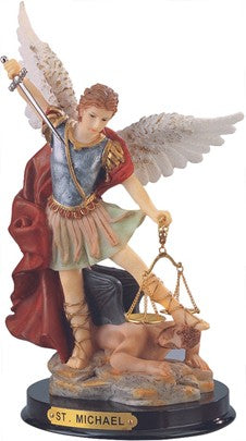 9" St. Michael Resin Statue