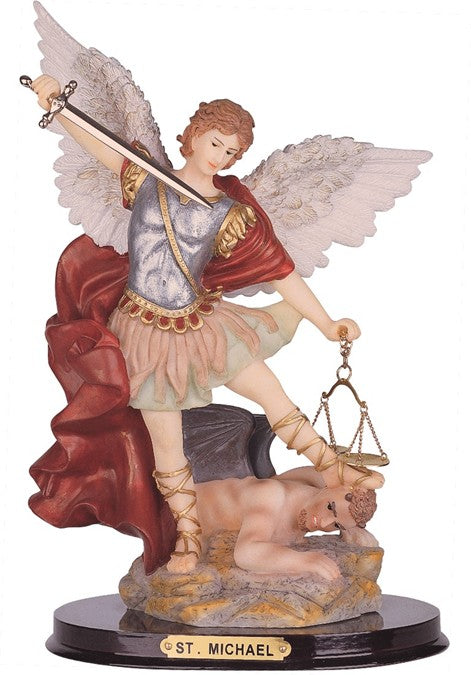 12" St. Michael Resin Statue