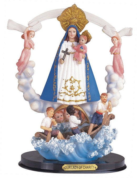 12" Our Lady of Charity Resin Statue