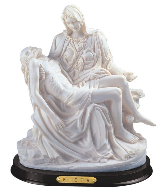 10" La Pieta Alabaster Resin Statue