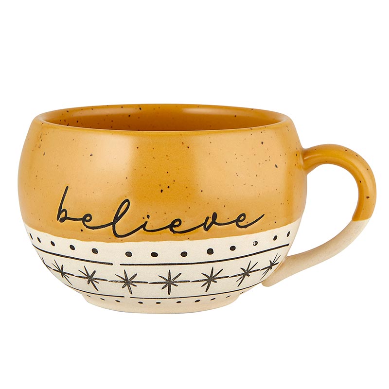 16 Oz Stoneware Mug - Believe