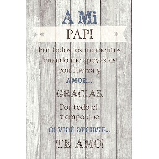 A Mi Papi Plaque