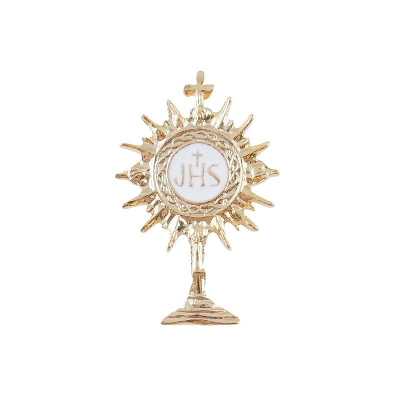Gold Plated Large Monstrance Lapel Pin