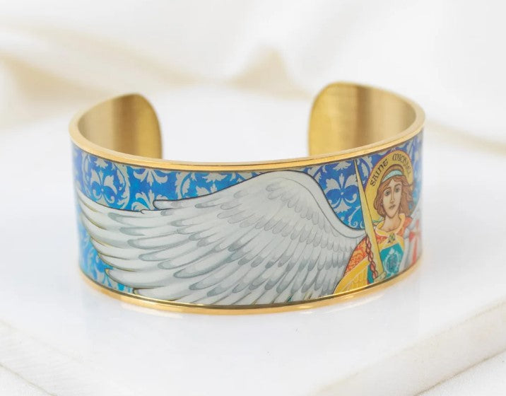 Archangel Michael Protection Cuff Bracelet