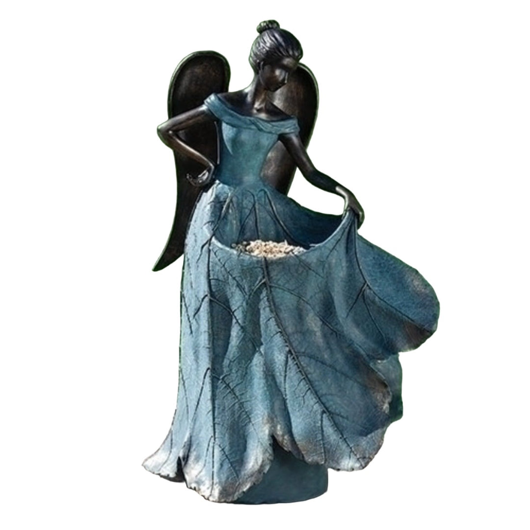 20" Angel with Dress Birdbath