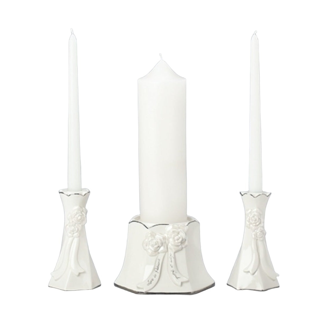 6" Wedding Unity Candle Holder Set