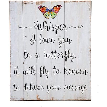 Whisper I love you to a butterfly… Wall Plaque