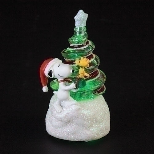 3.5" LED Snoopy Swirl Christmas Tree with Woodstock