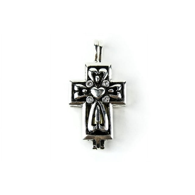 Cross Memorial Pewter Locket