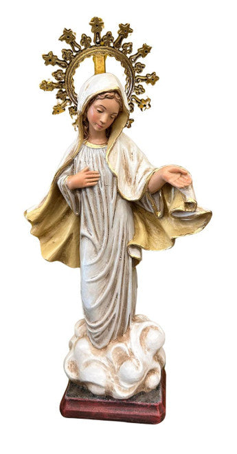 9" Handmade Our Lady of Medjugorje Statue