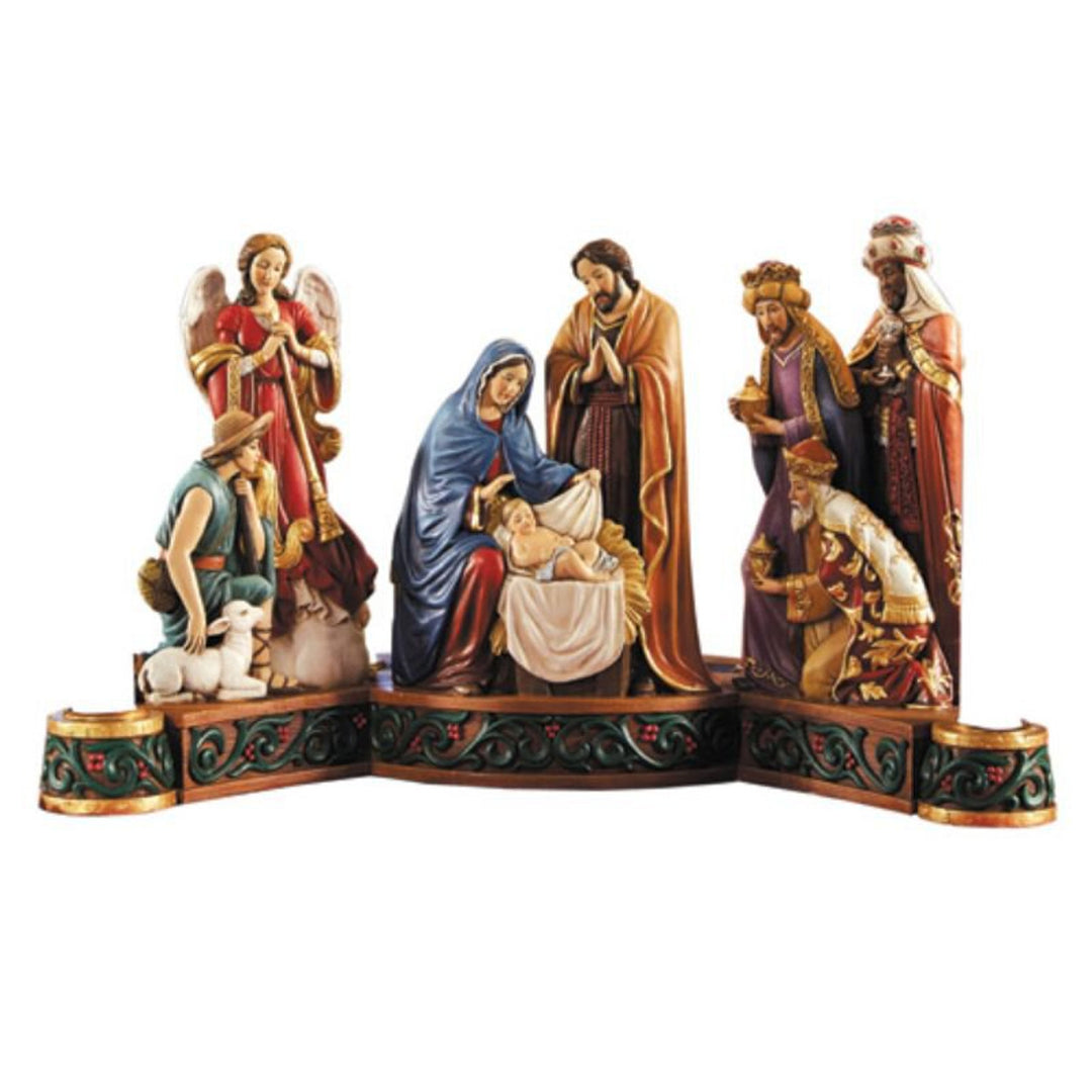 Ornate Nativity Advent Candleholder