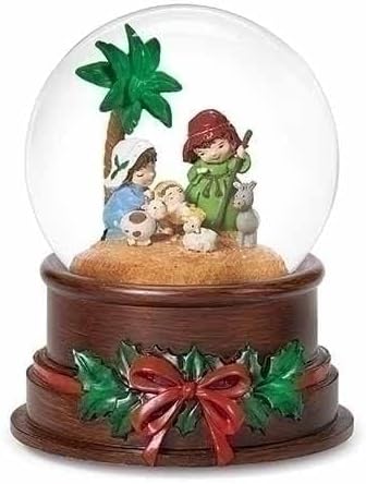 6" Musical Holy Family Dome - Silent Night