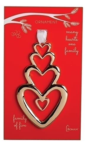 Family of Five Heart Ornament