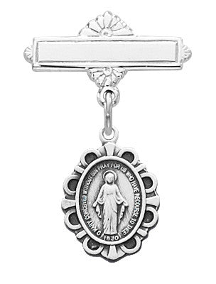 Sterling Silver Miraculous Baby Pin